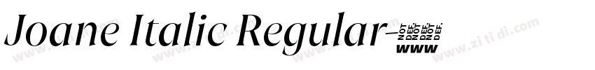 Joane Italic Regular字体转换